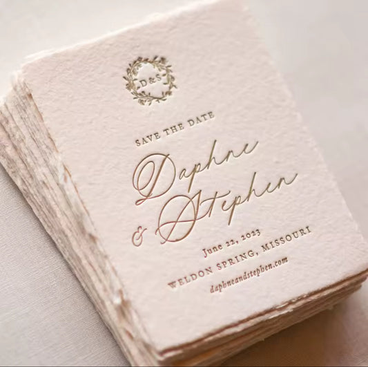 Save The Date - Letterpress Cards (set of 90)