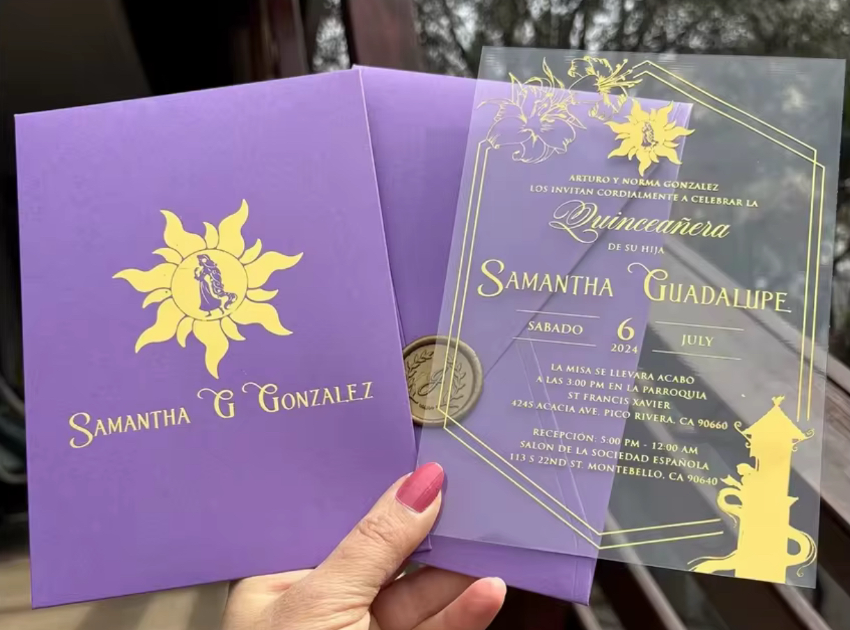 Transparent Acrylic Invitation Cards (set of 100)