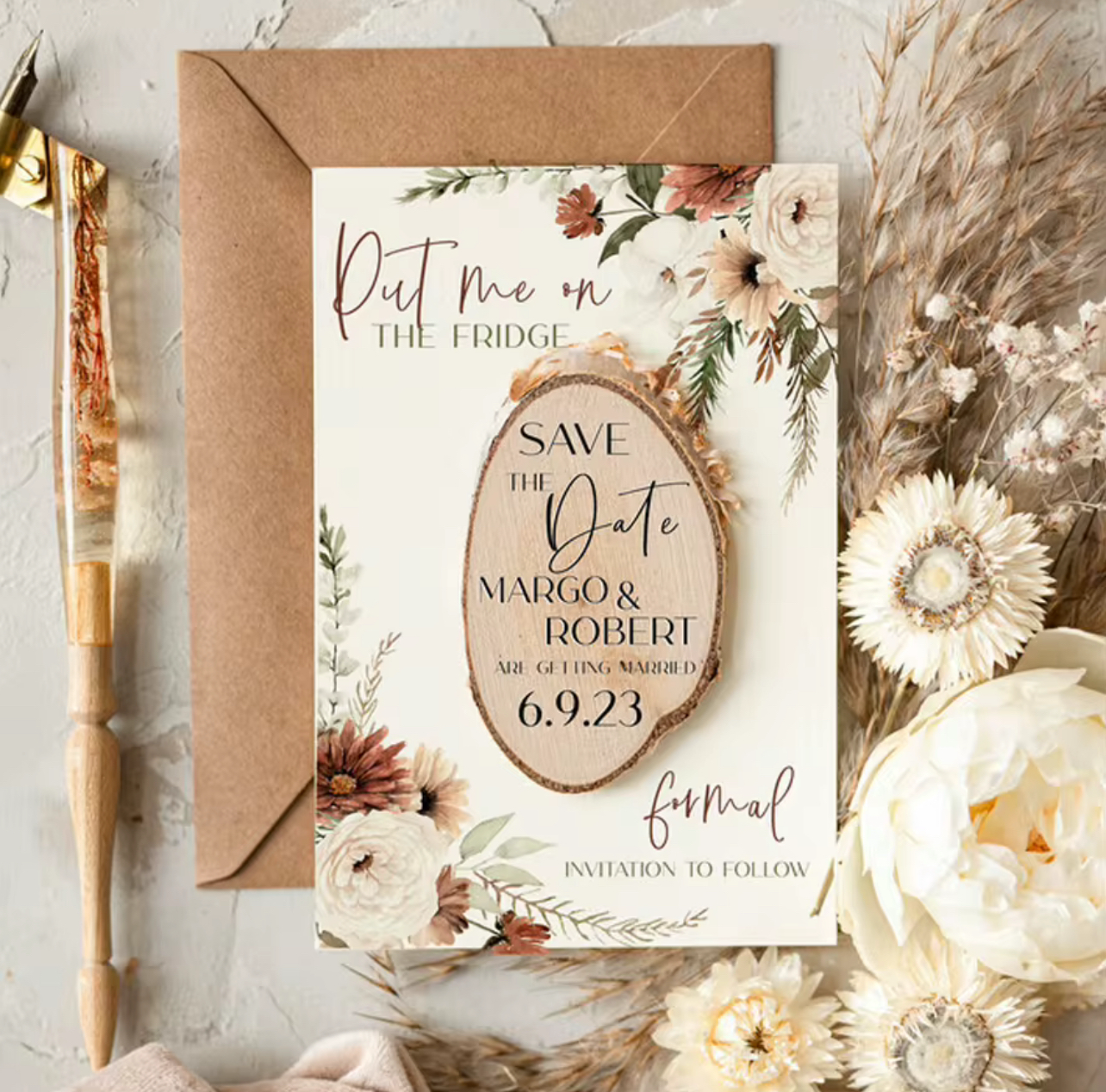 Invitation Cards & Save The Date Magnets (set of 100)