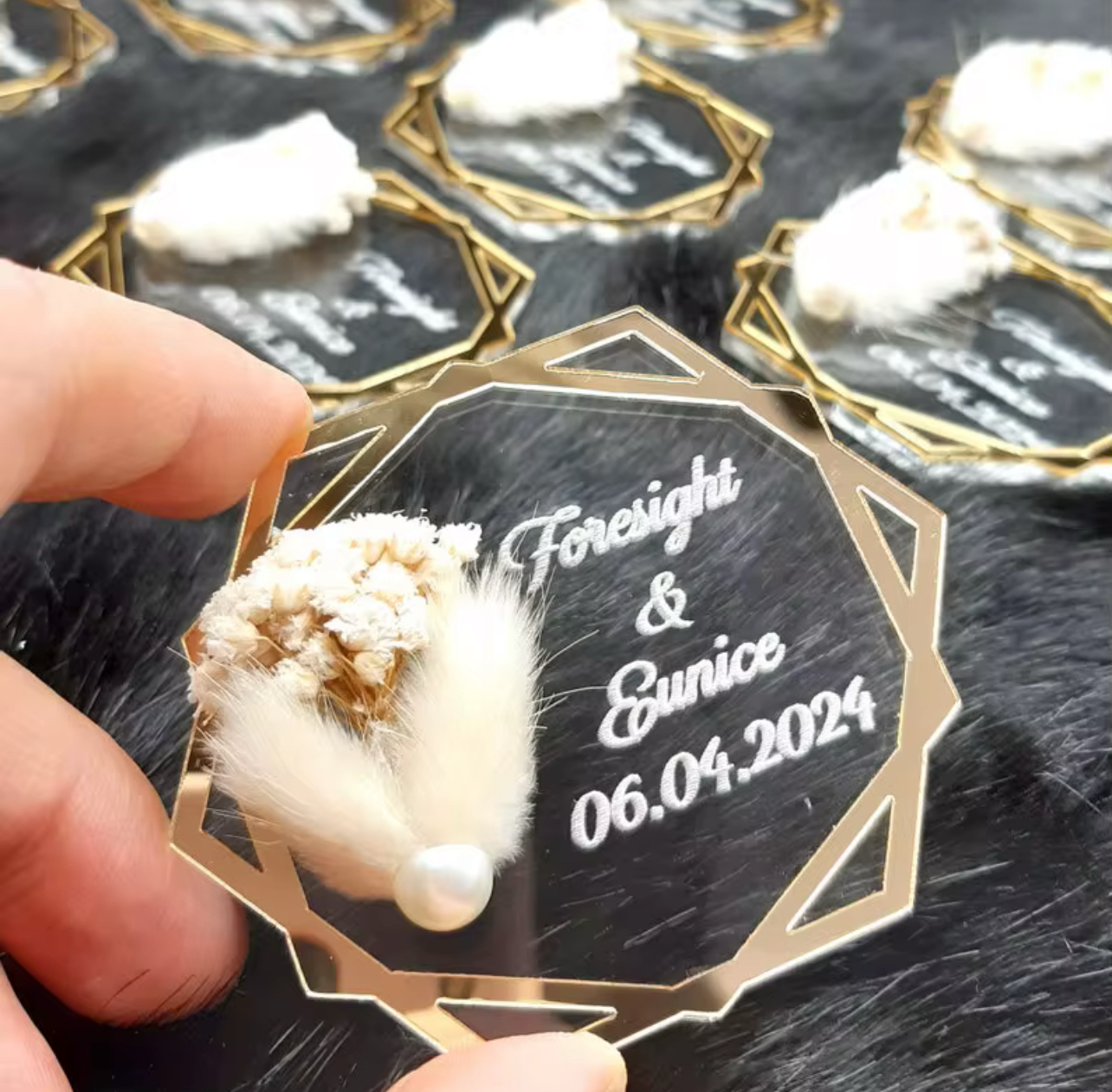 Save The Date - Shape Acrylic Magnets (set of 100)