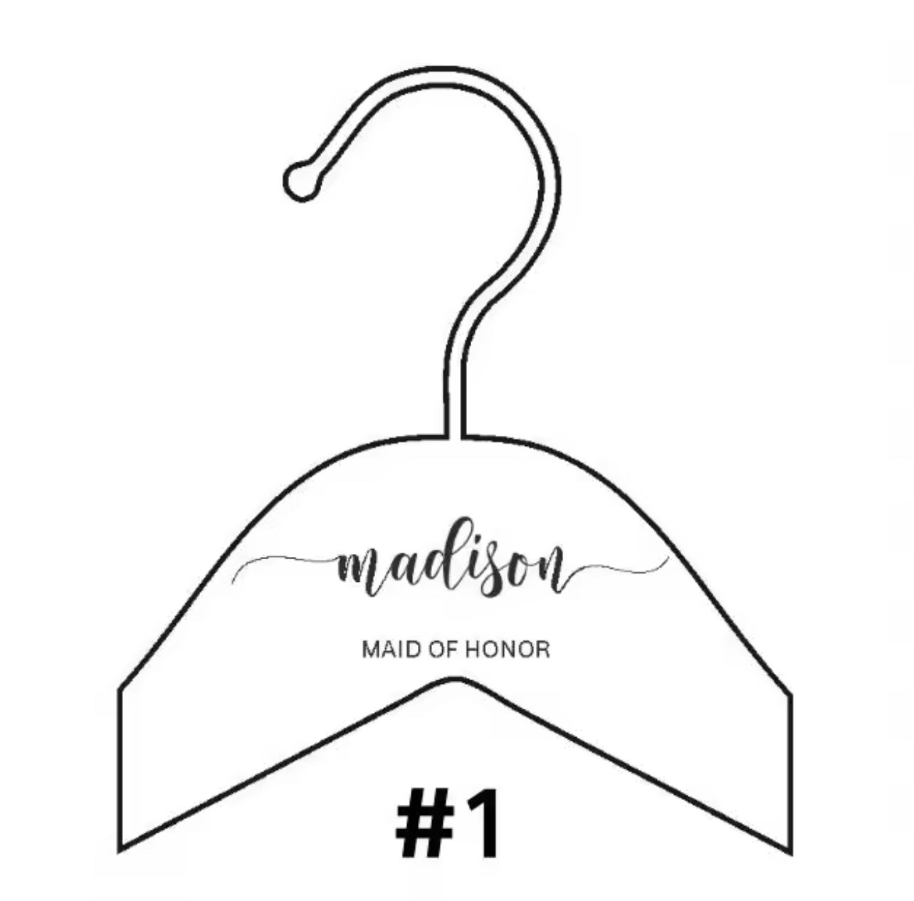 Personalized Engraved Wooden Hanger