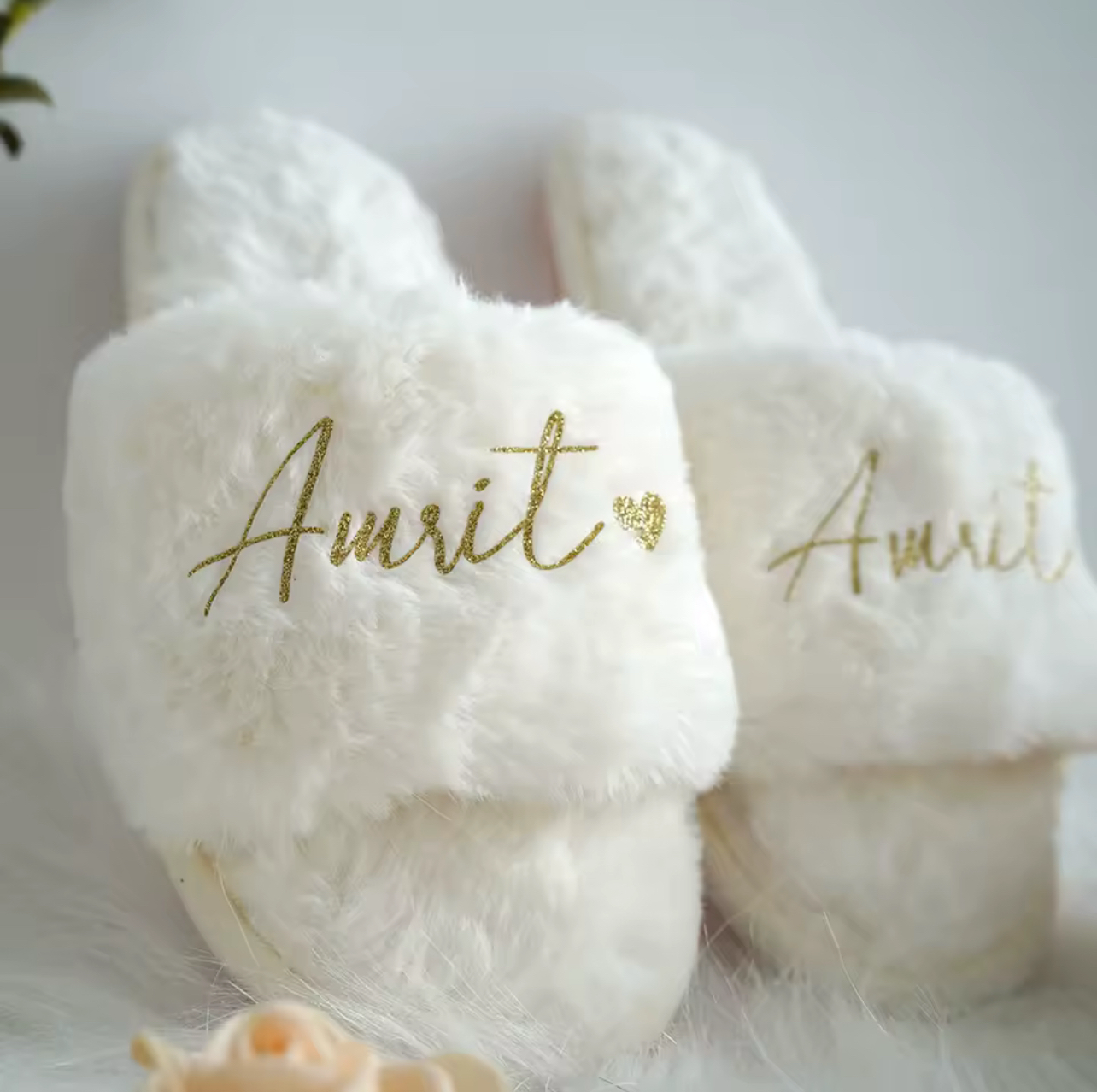Personalized Fluffy Slippers