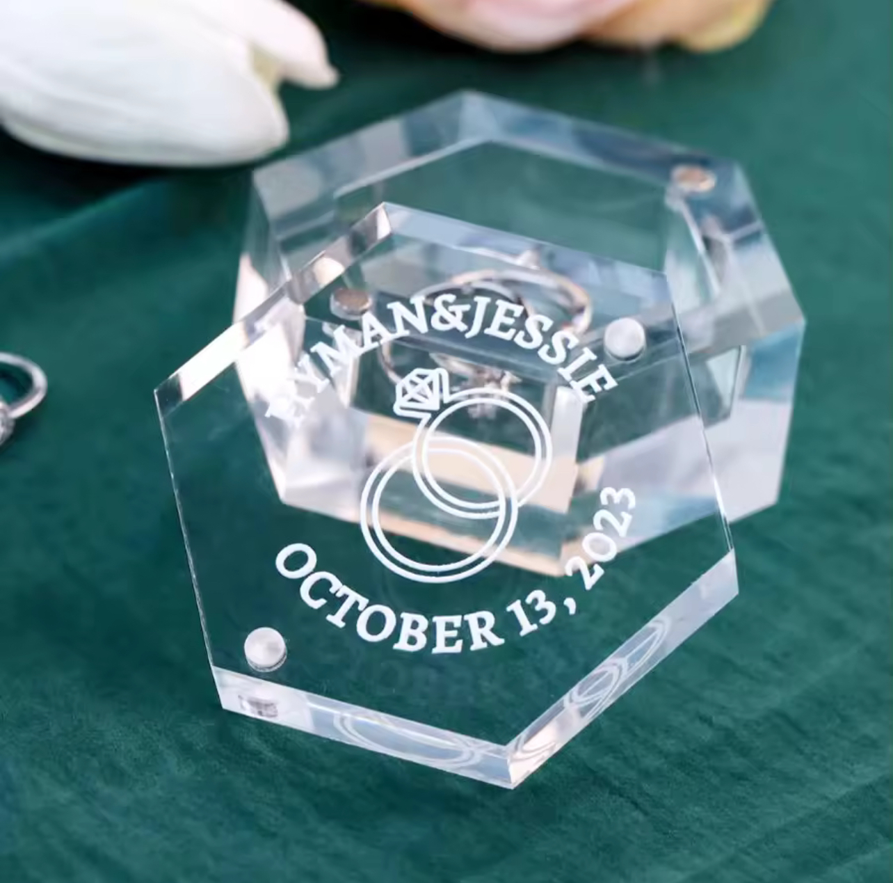 Crystal Cove Ring Box - Personalized
