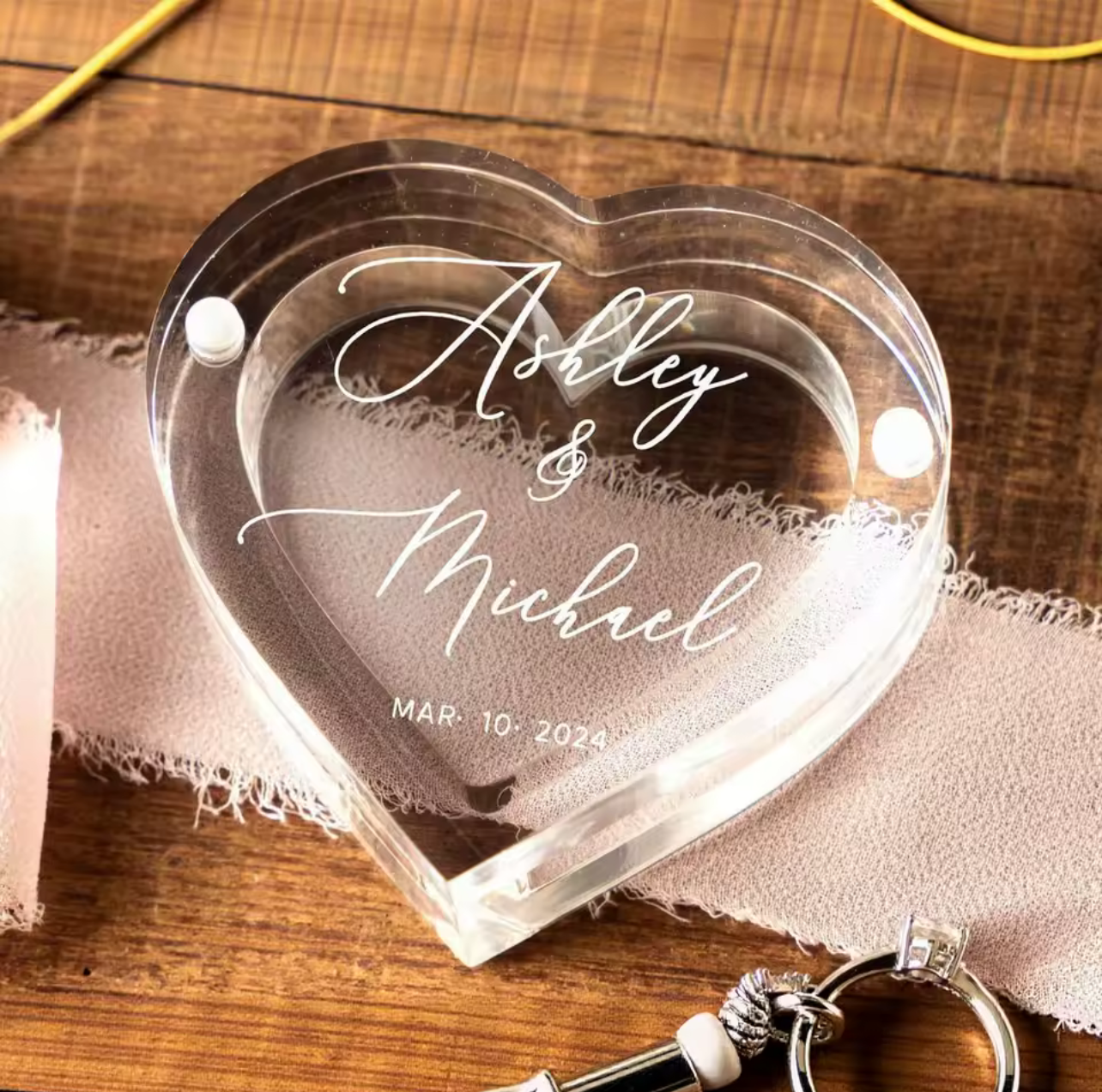 Pure Hearts Ring Box - Personalized