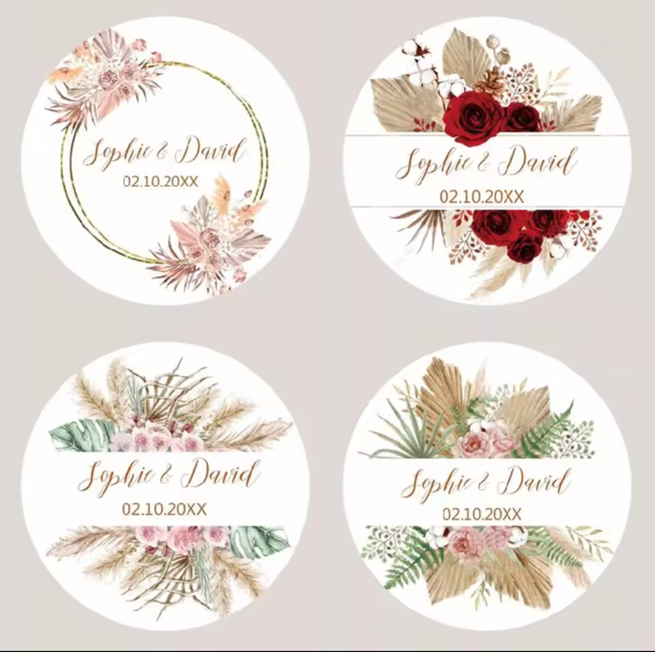 Personalized Stickers - The Whispering Petals (96pcs)