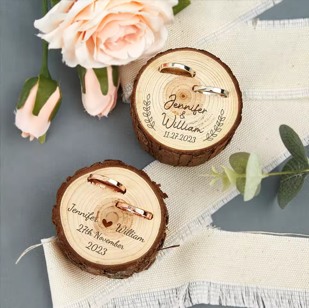 The Rustic Ring Holder - Personalized