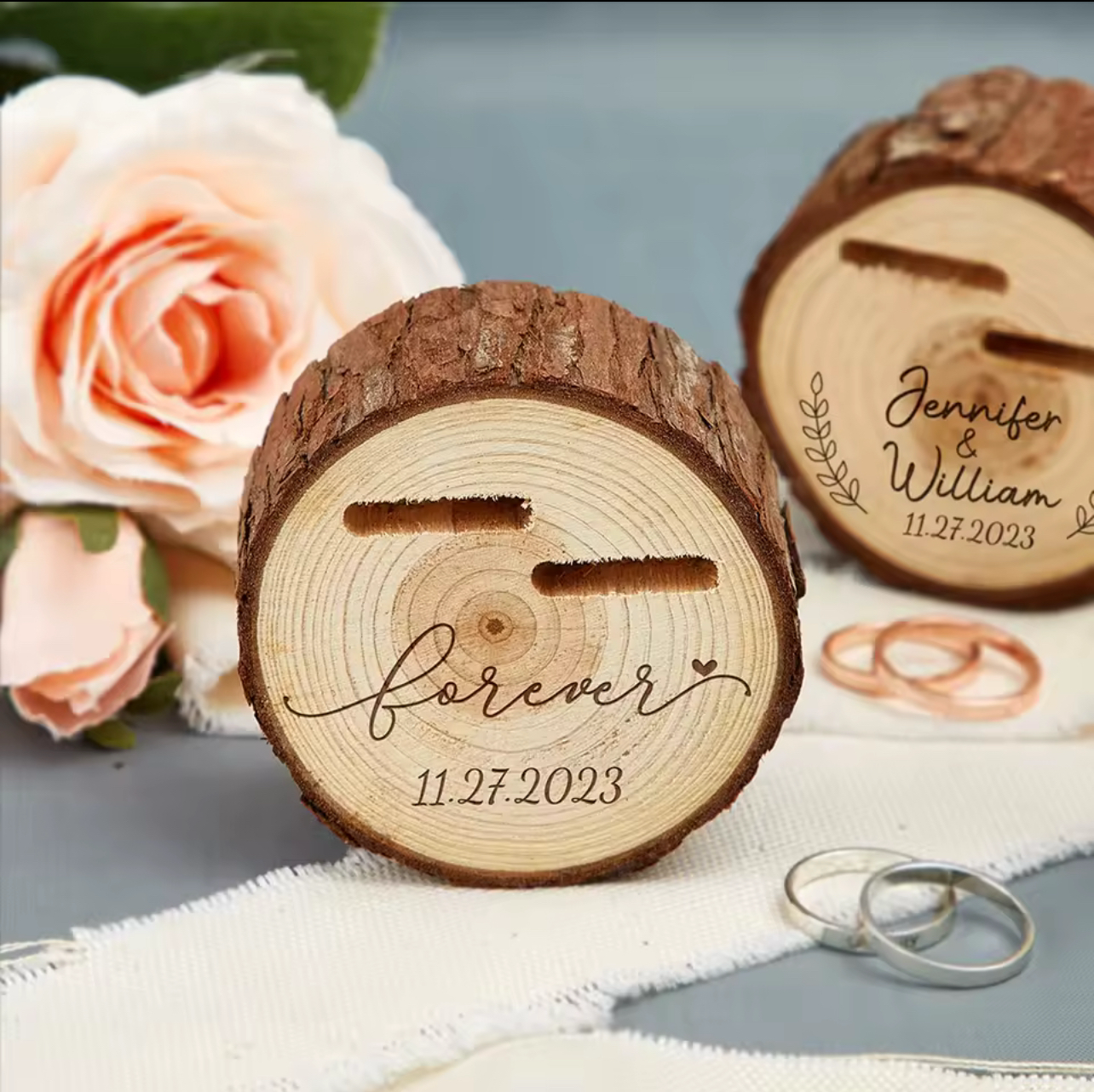 The Rustic Ring Holder - Personalized