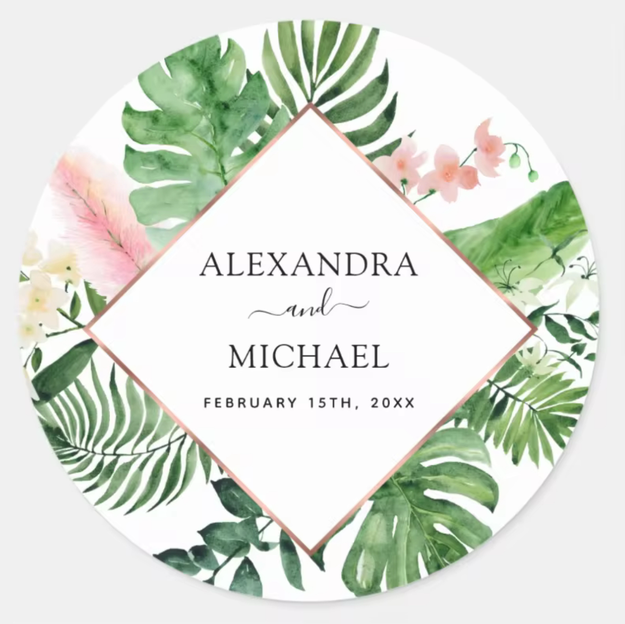Personalized Stickers - Romantic Bloom