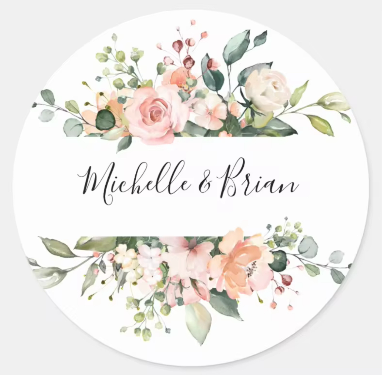 Personalized Stickers - Romantic Bloom