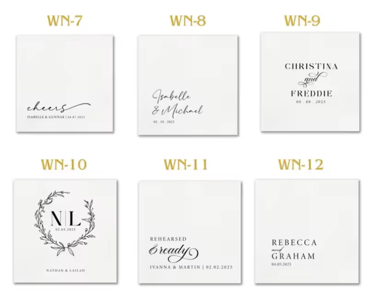 Refined Keepsake Paper Napkins - Personalized (20pcs)