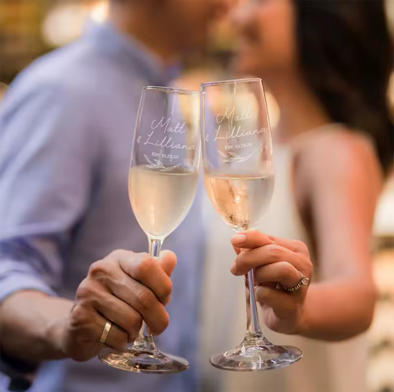 Personalized Champagne Flutes (set of 2)