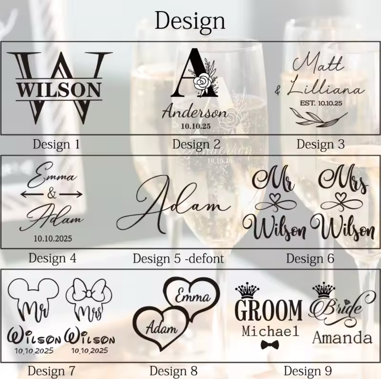 Personalized Champagne Flutes (set of 2)