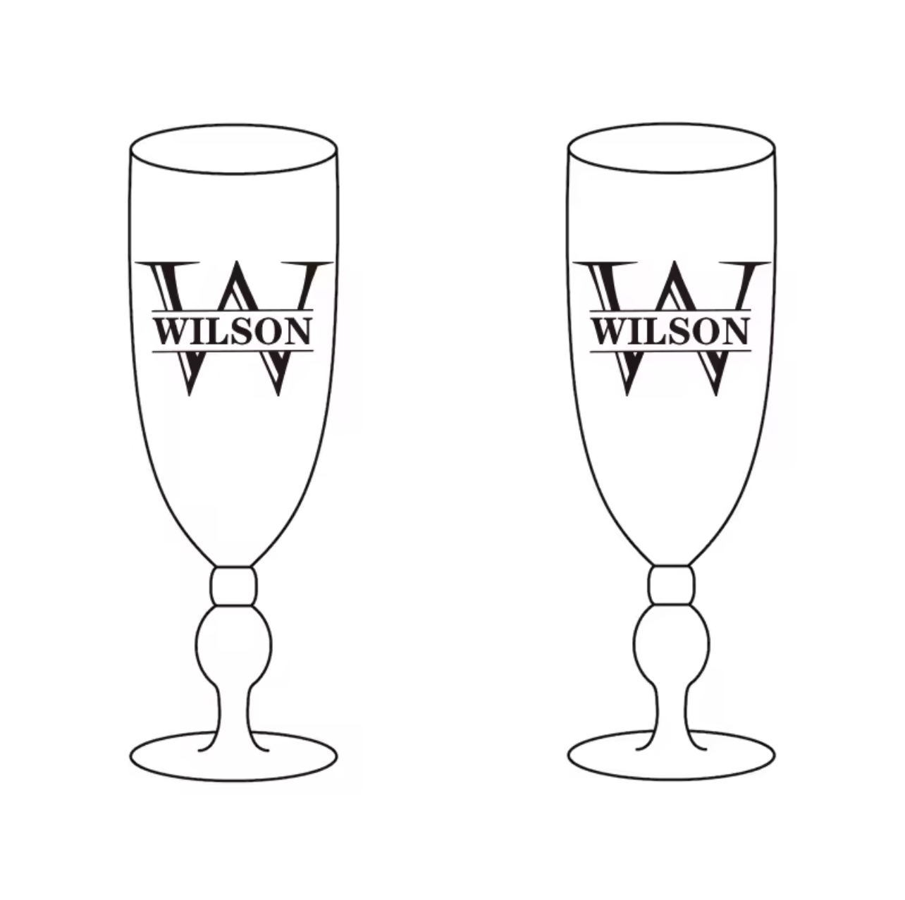 Personalized Champagne Flutes (set of 2)