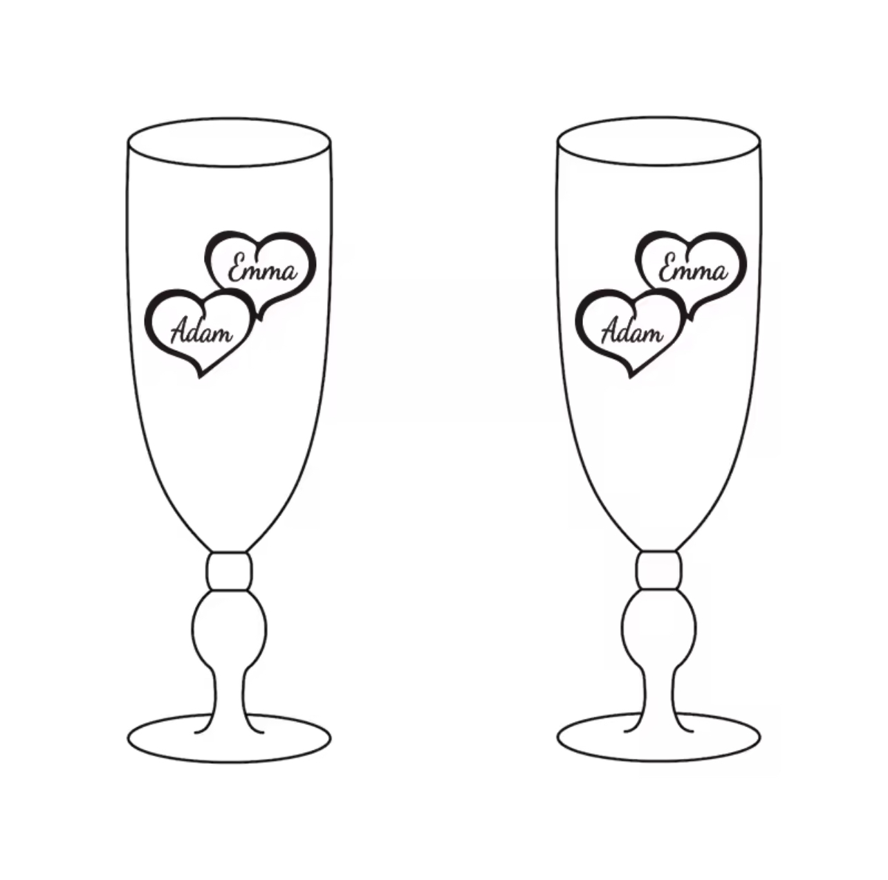 Personalized Champagne Flutes (set of 2)