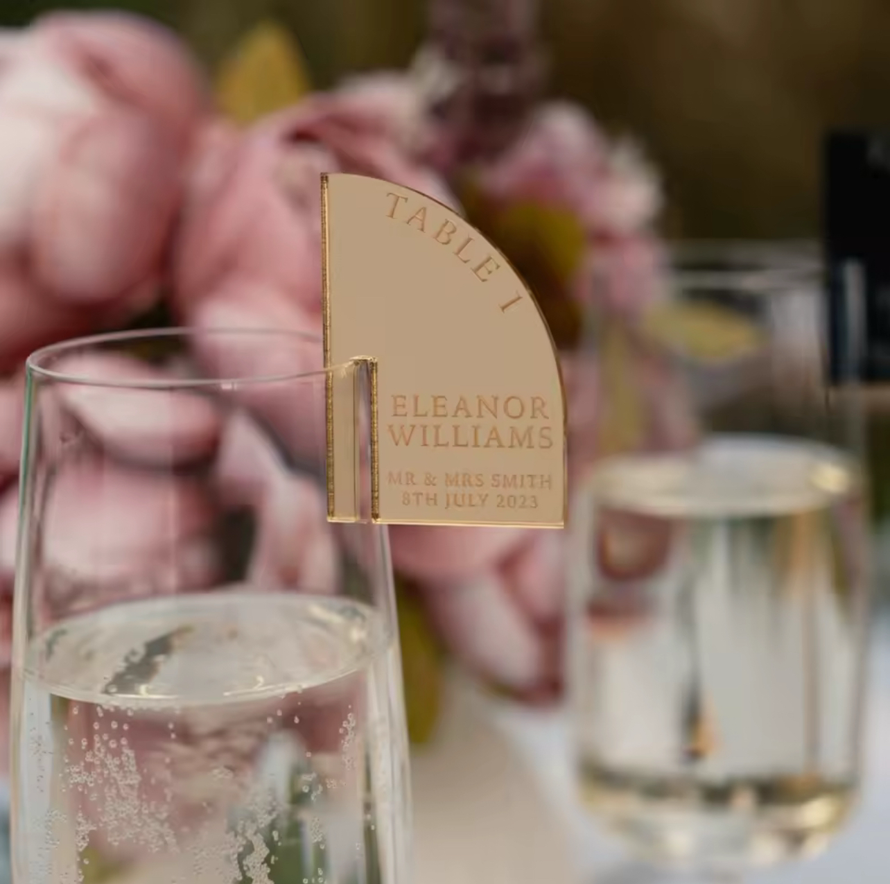 Personalized Mirror Acrylic Drink Labels (30pcs)