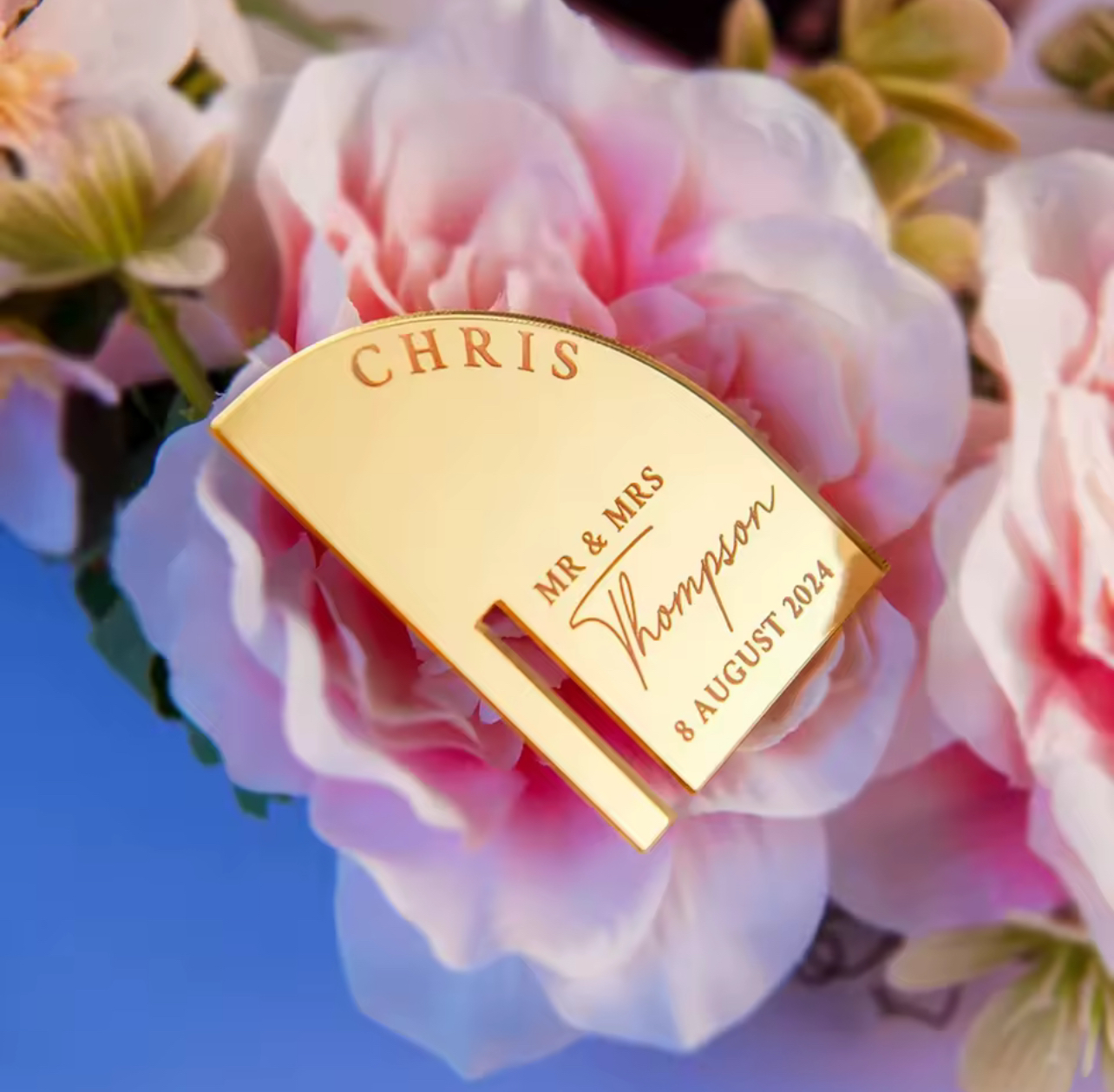 Personalized Mirror Acrylic Drink Labels (30pcs)