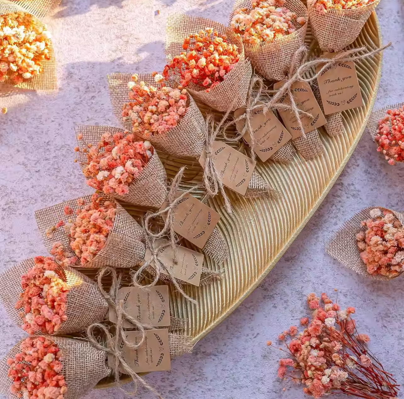 Mini Magnet Dried Flowers Bouquet (20pcs)