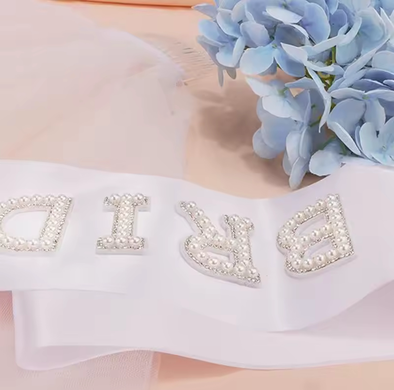 Personalized Pearl Sash