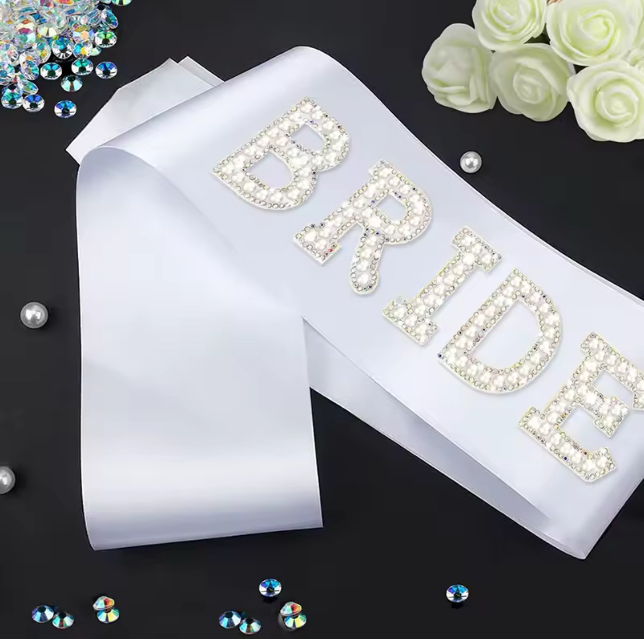 Personalized Pearl Sash