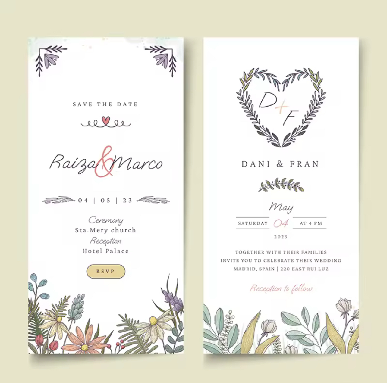 Invitation Cards - Eternal Flame Collection (set of 100)