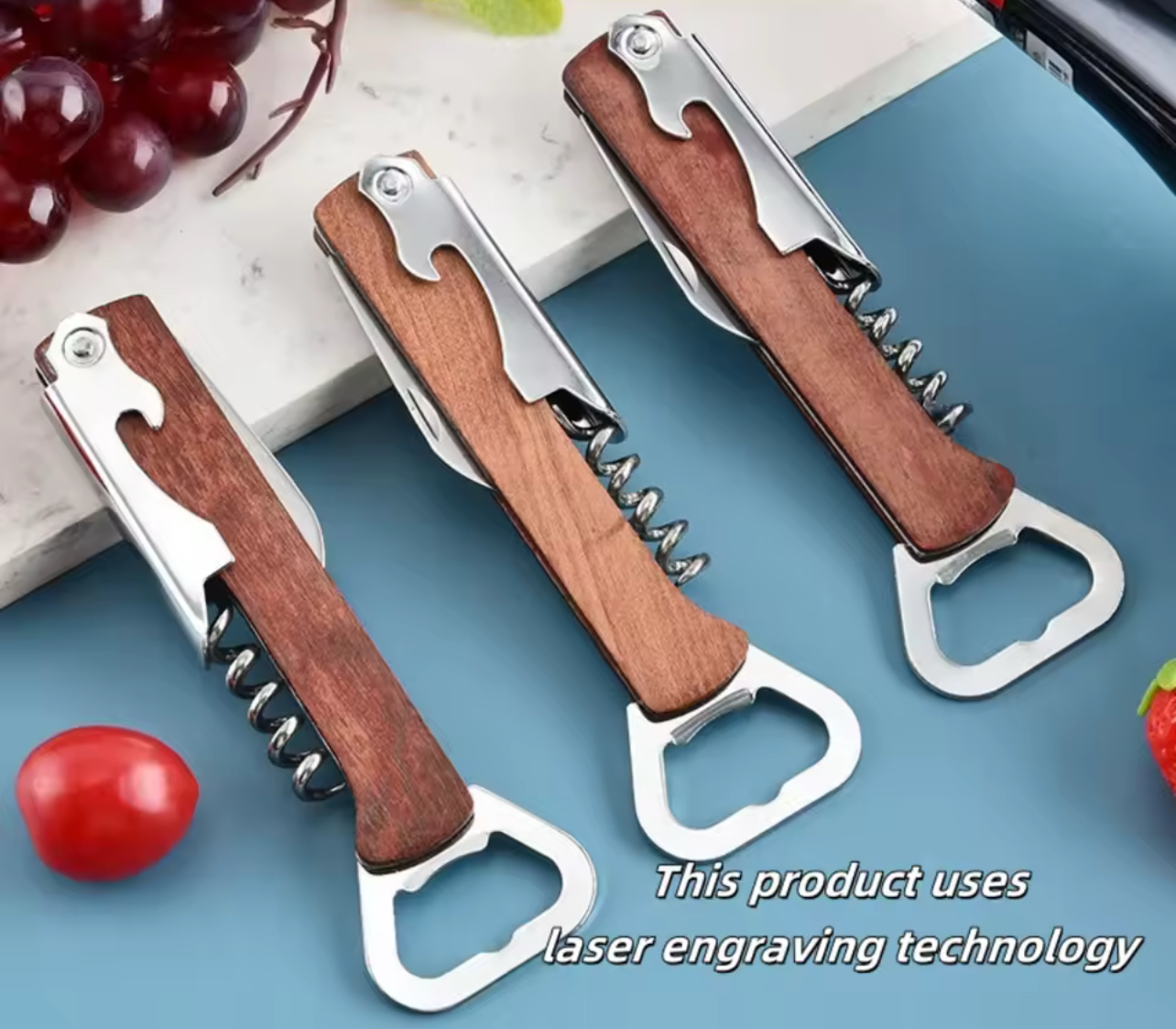 Personalized Wine Corkscrew & Beer Bottle Opener