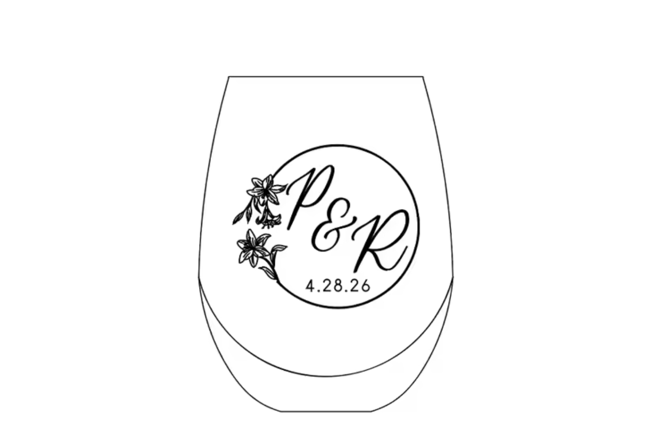Personalized Stemless Wine Glass
