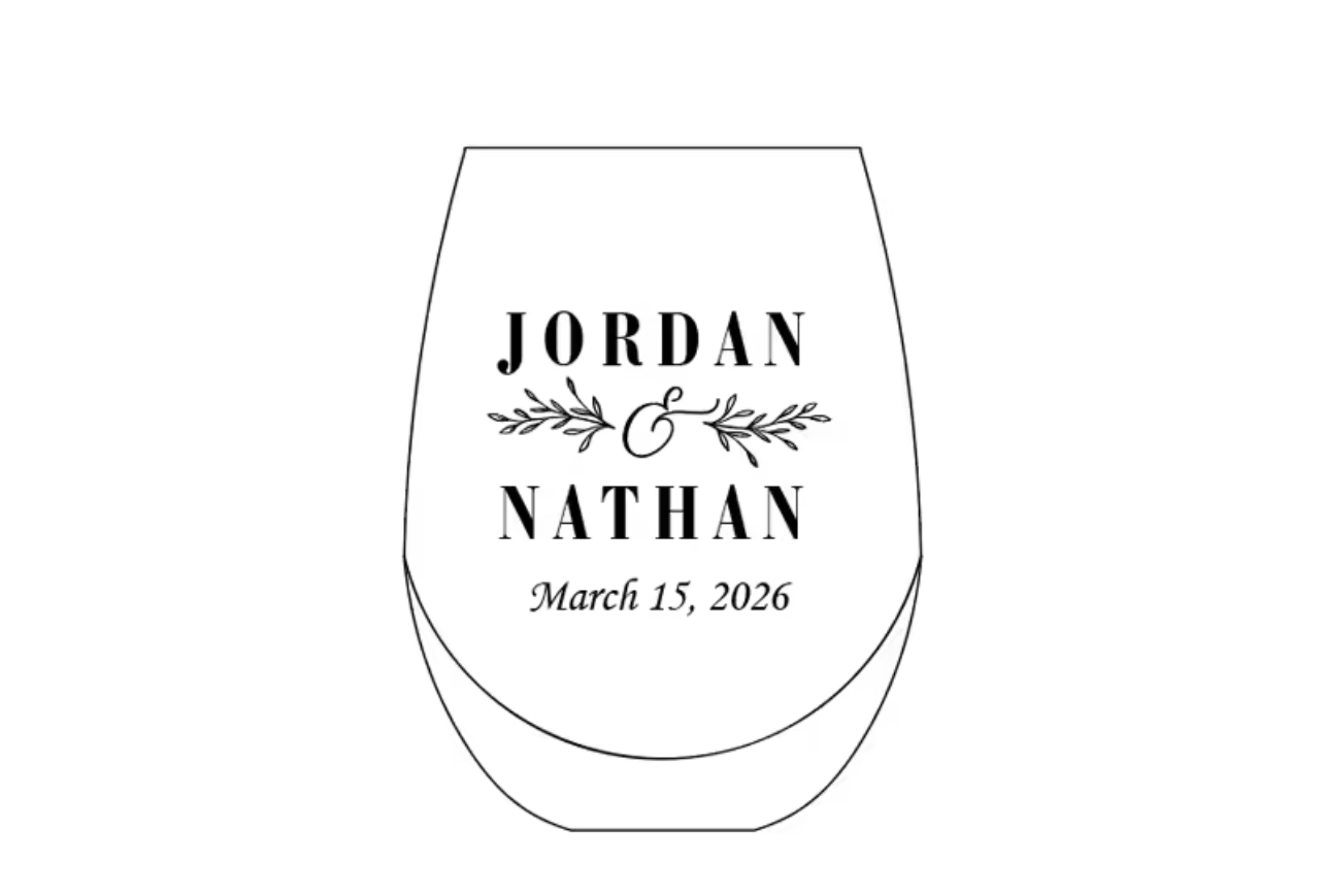 Personalized Stemless Wine Glass