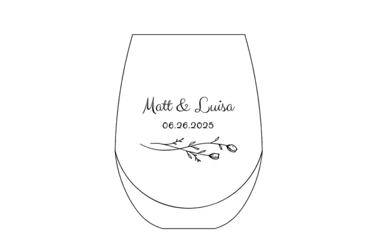 Personalized Stemless Wine Glass
