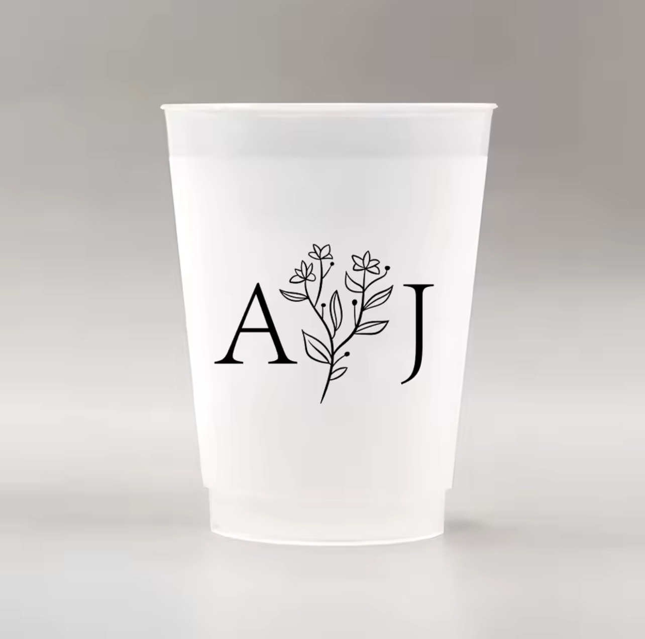 Personalized Disposable Plastic Cups (set of 50)
