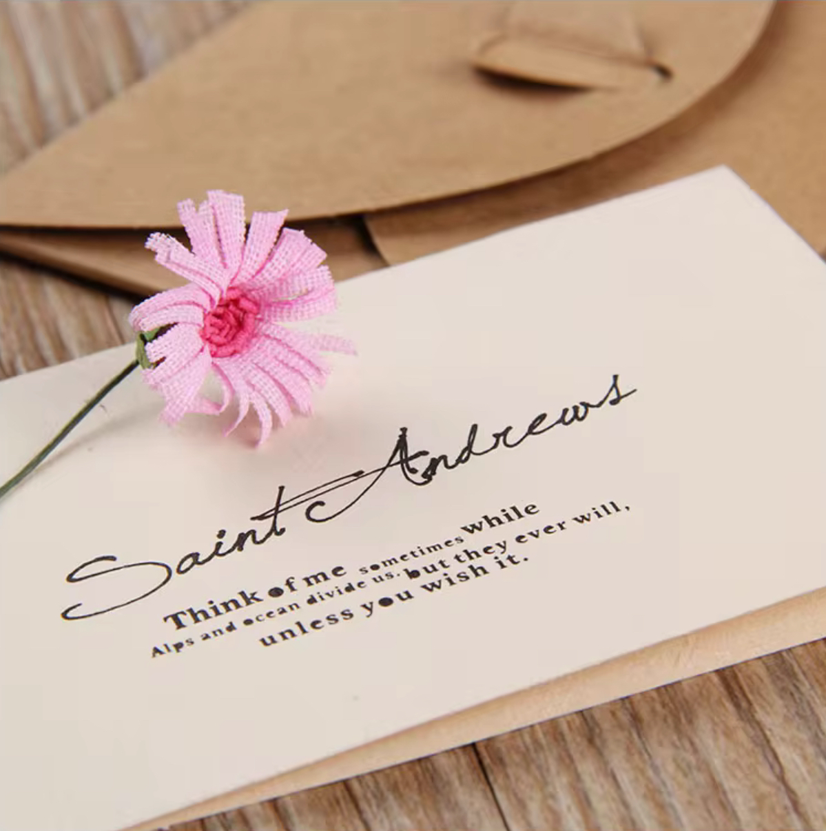 Retro Style Dried Flower Invitations (set of 100)
