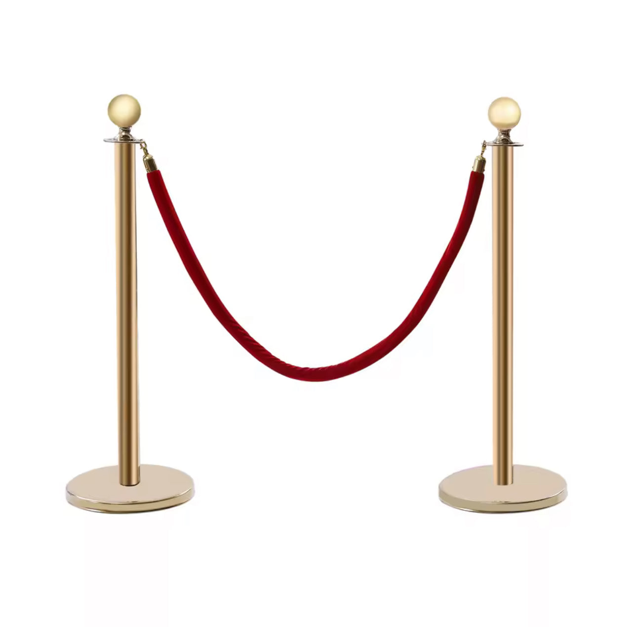 Crowd Control Stanchion Posts with Red Velvet Rope