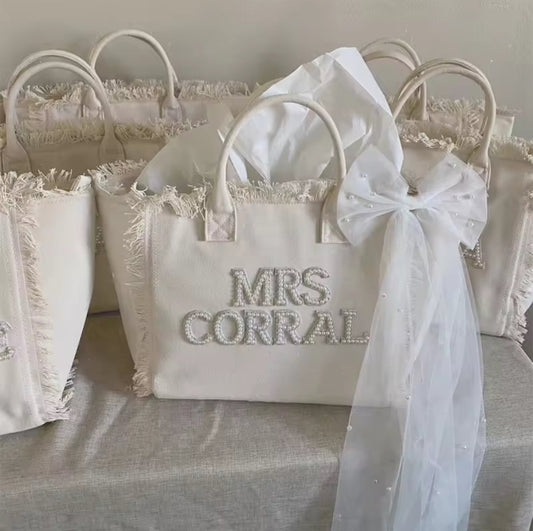Personalized Pearl Mrs Bag