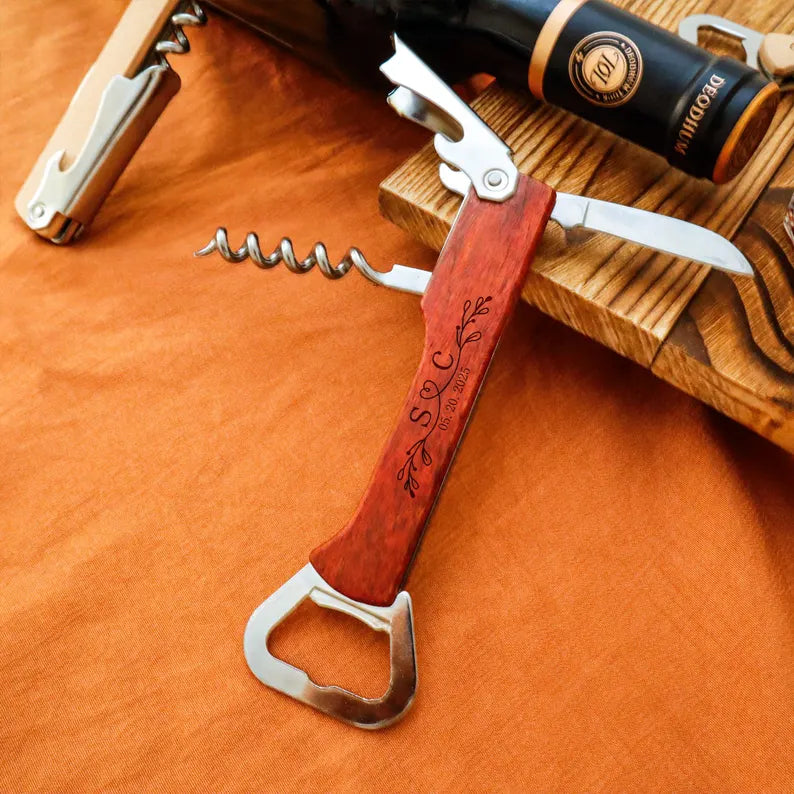 Personalized Wine Corkscrew & Beer Bottle Opener