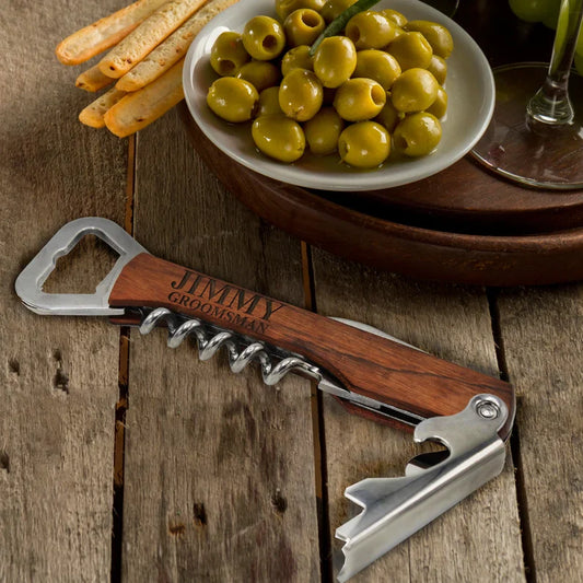 Personalized Wine Corkscrew & Beer Bottle Opener