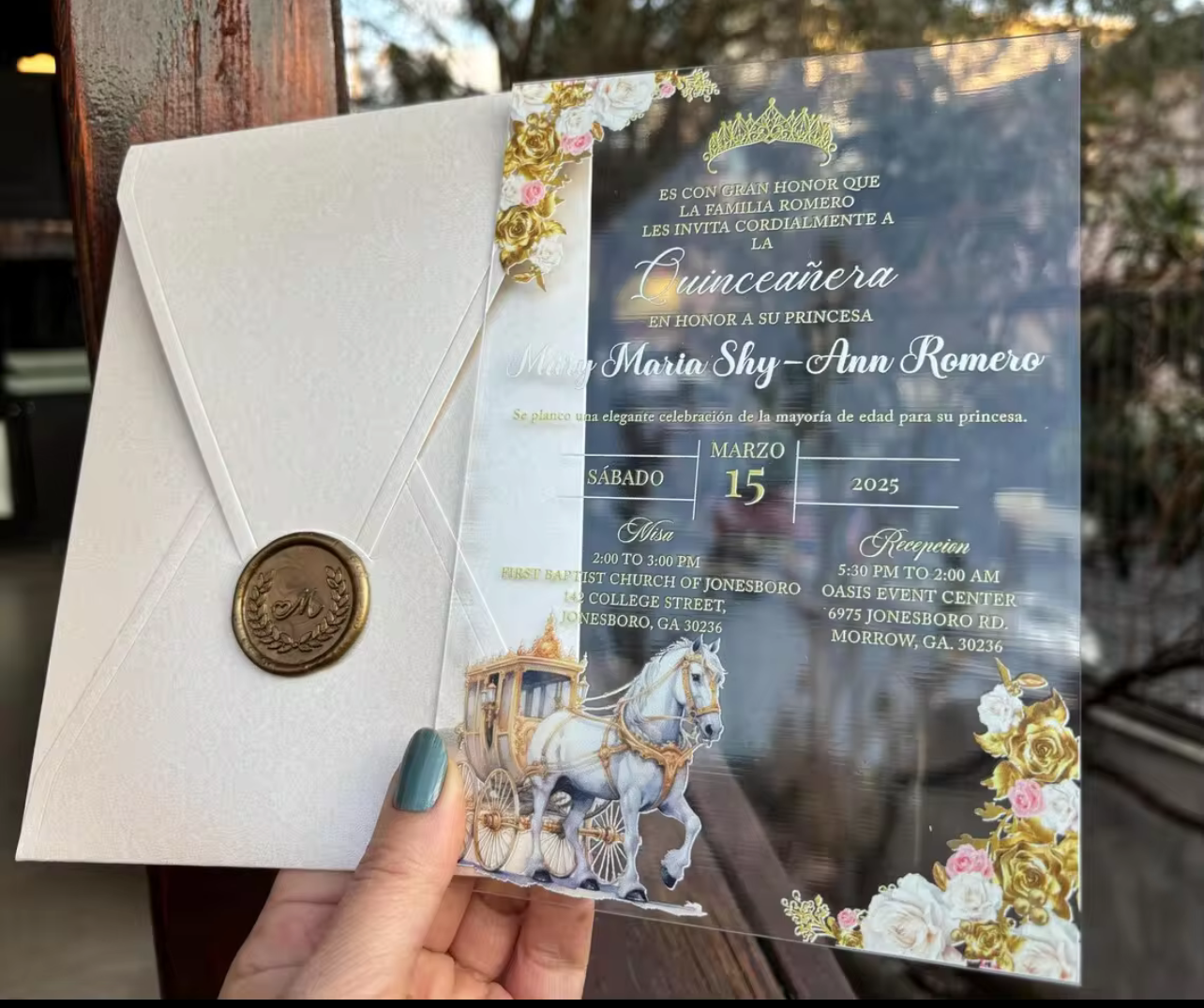 Transparent Acrylic Invitation Cards (set of 100)