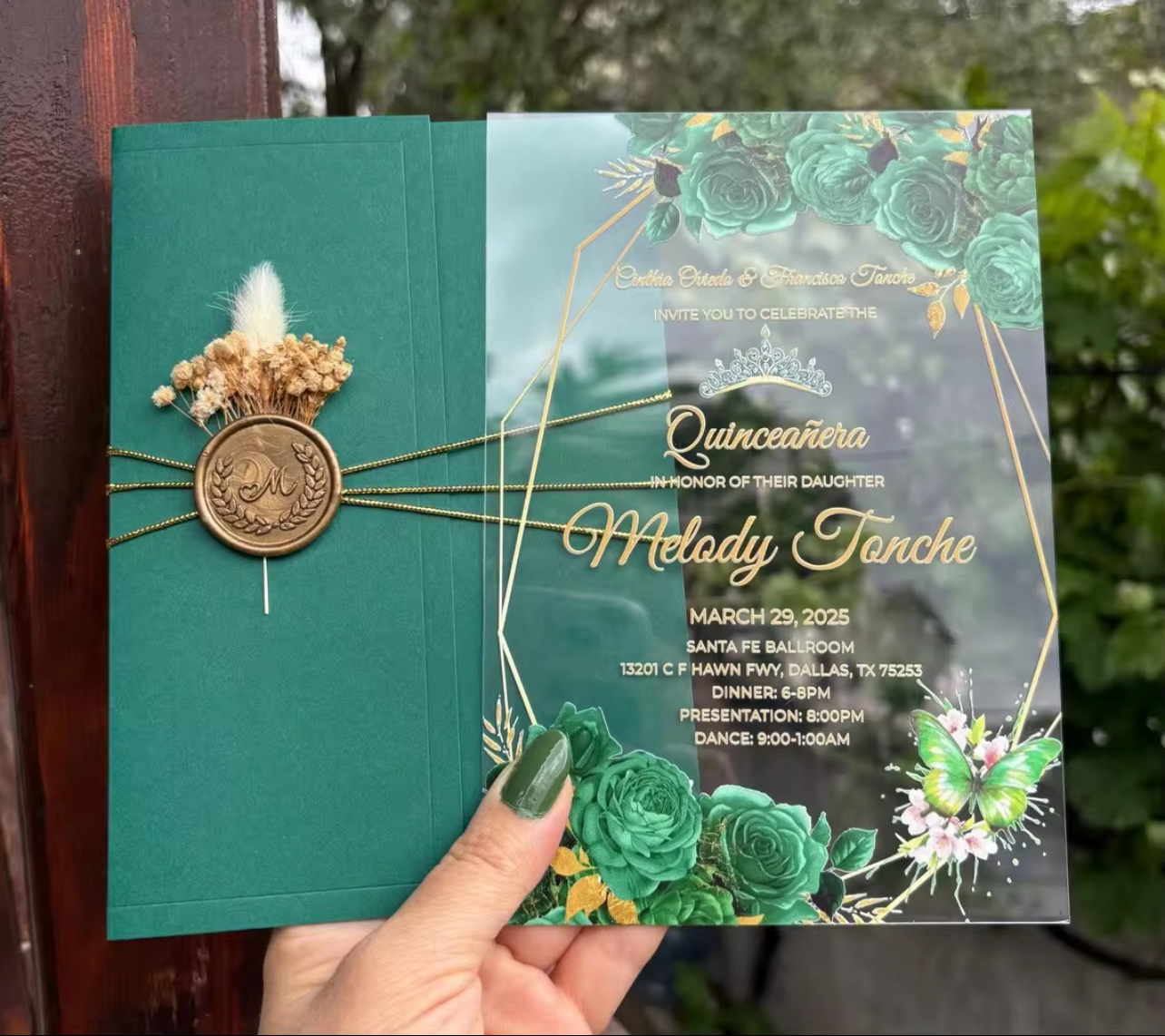 Transparent Acrylic Invitation Cards (set of 100)