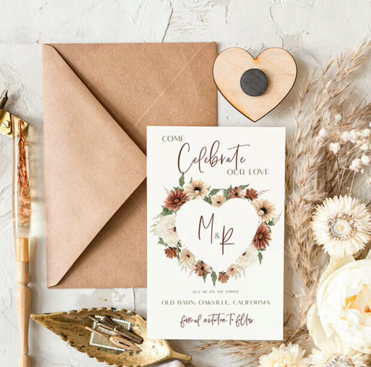 Invitation Cards & Save The Date Magnets (set of 100)