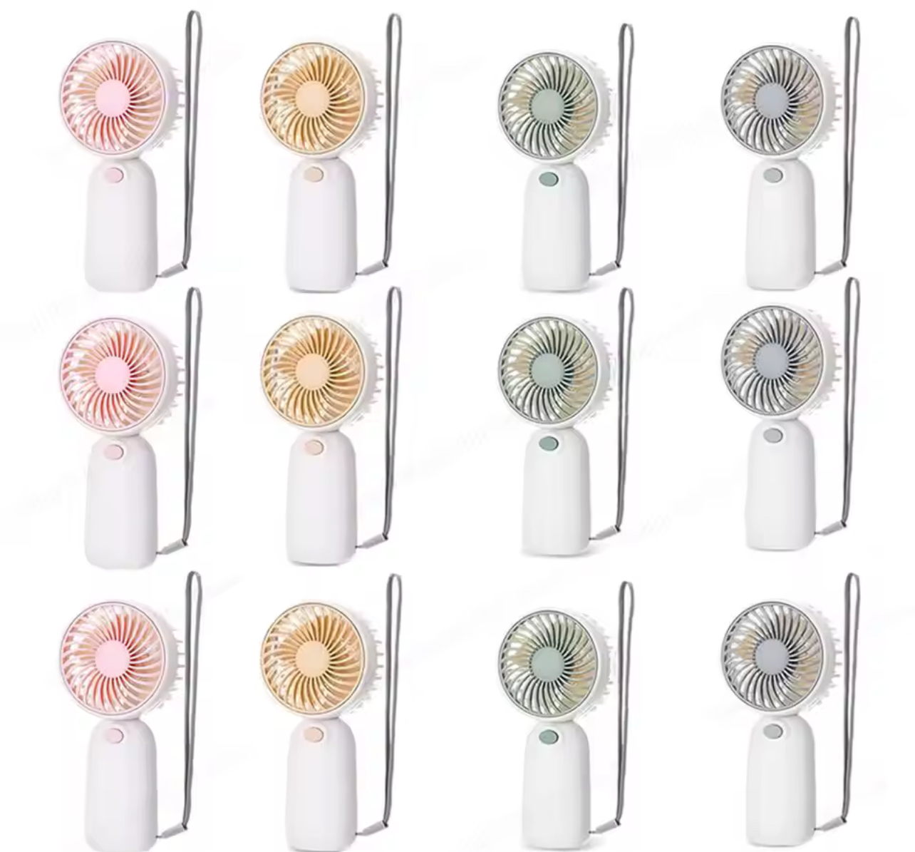 Handheld mini fans - battery operated (set of 100)