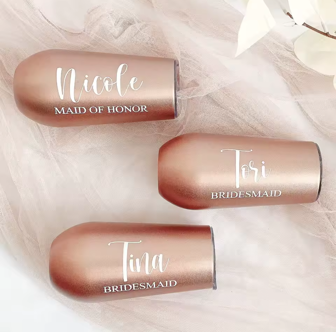 Personalized Champagne Flute with Lid
