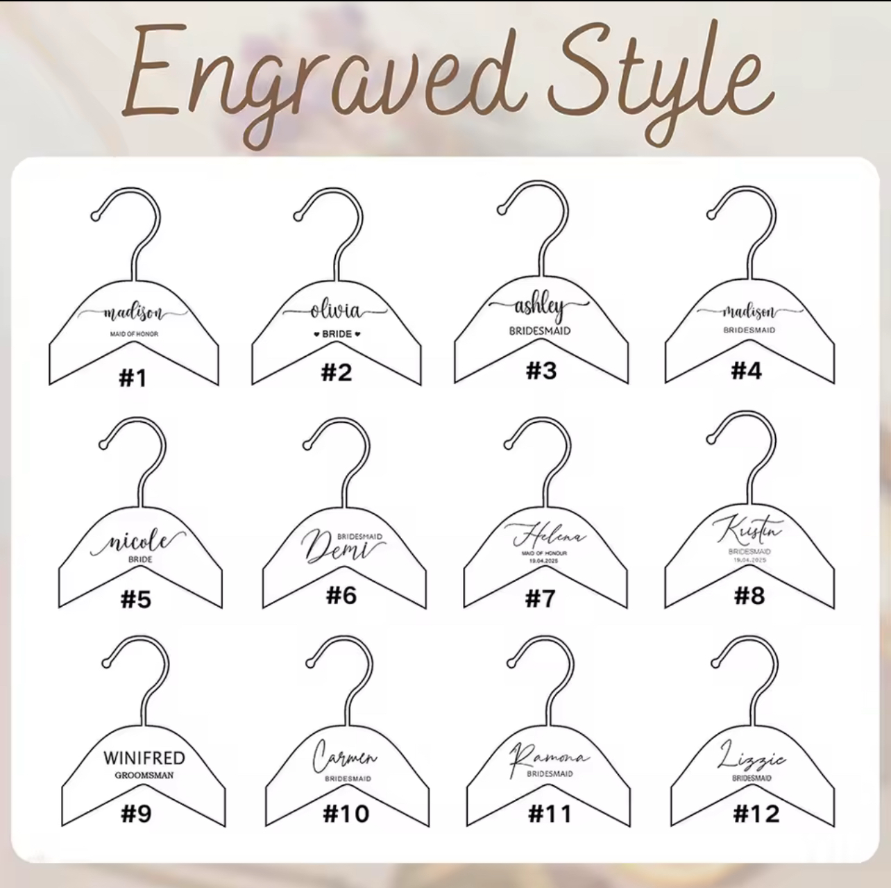 Personalized Engraved Wooden Hanger