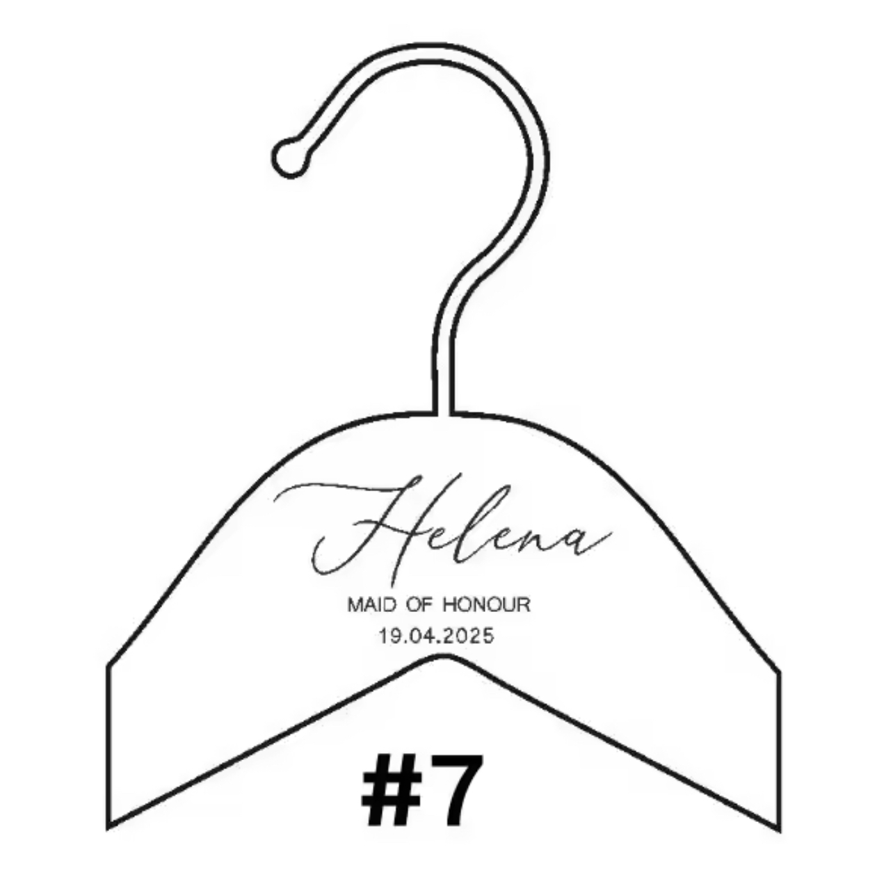 Personalized Engraved Wooden Hanger