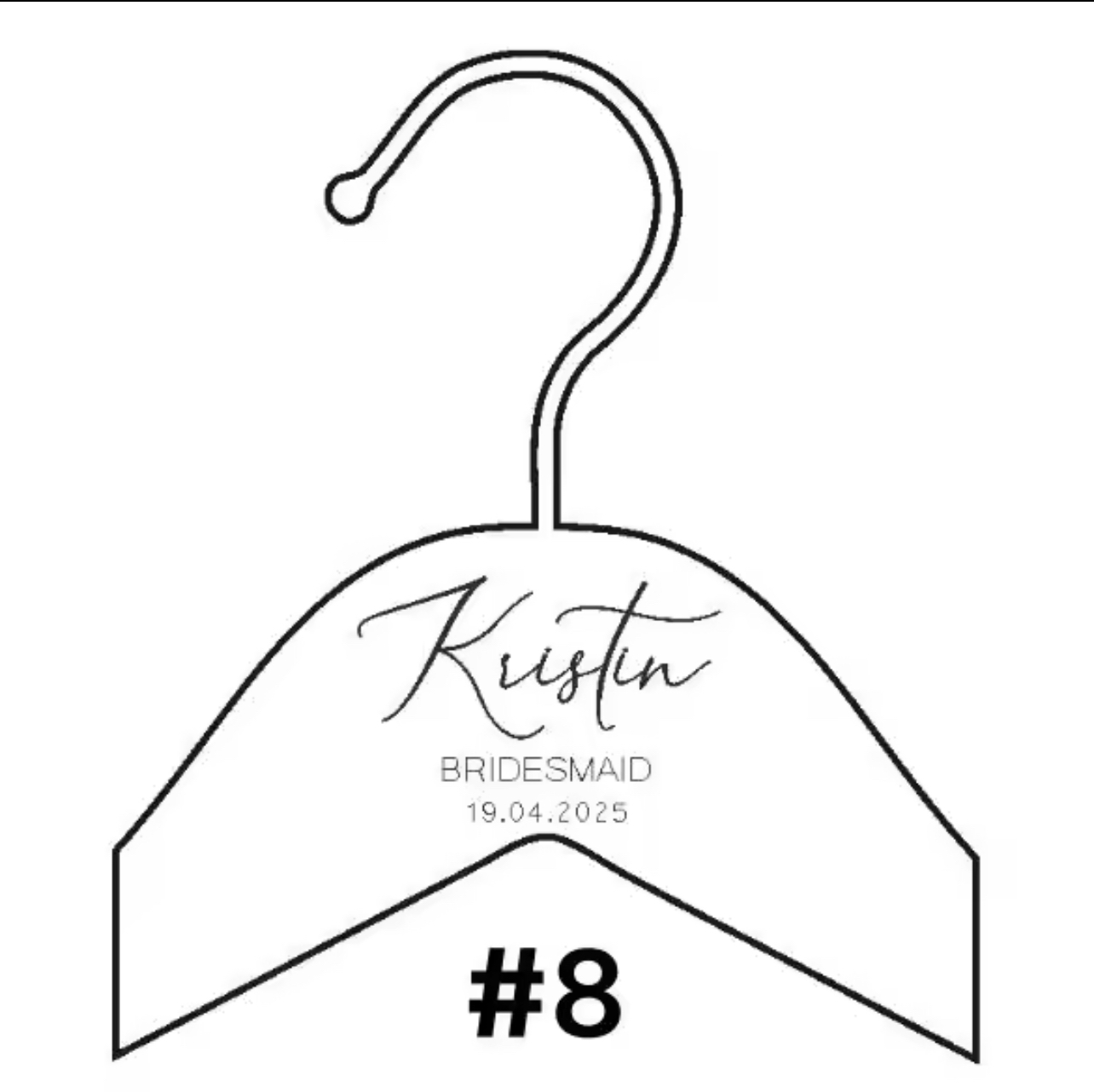 Personalized Engraved Wooden Hanger