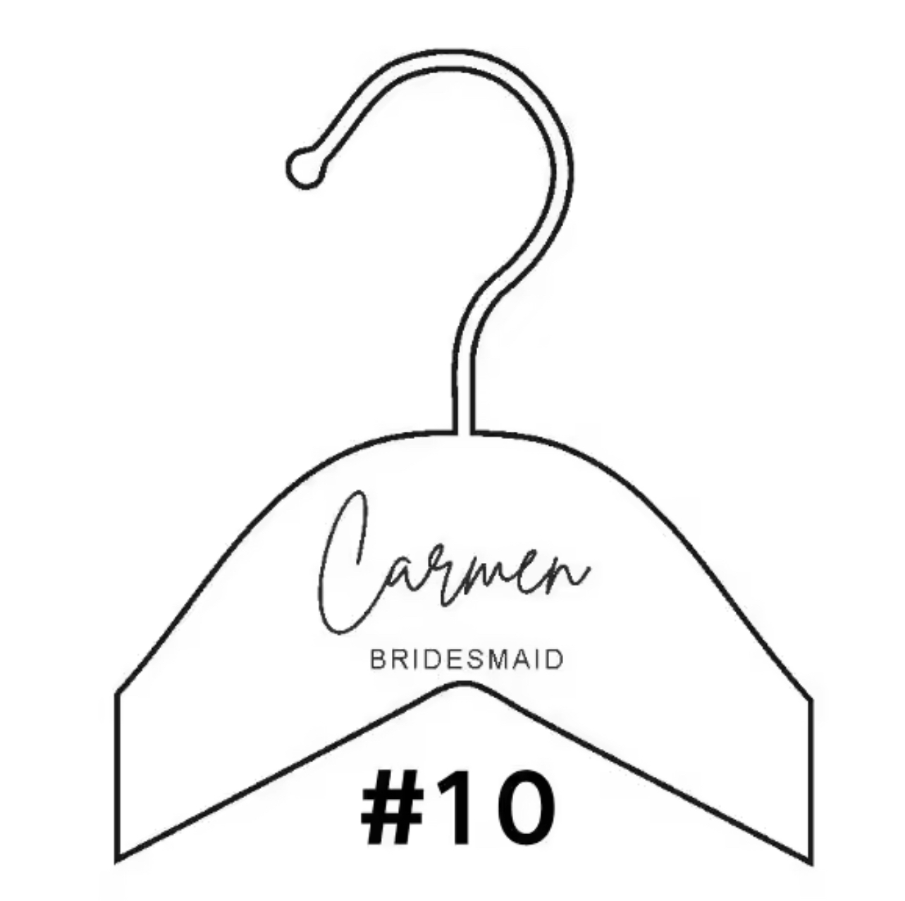 Personalized Engraved Wooden Hanger