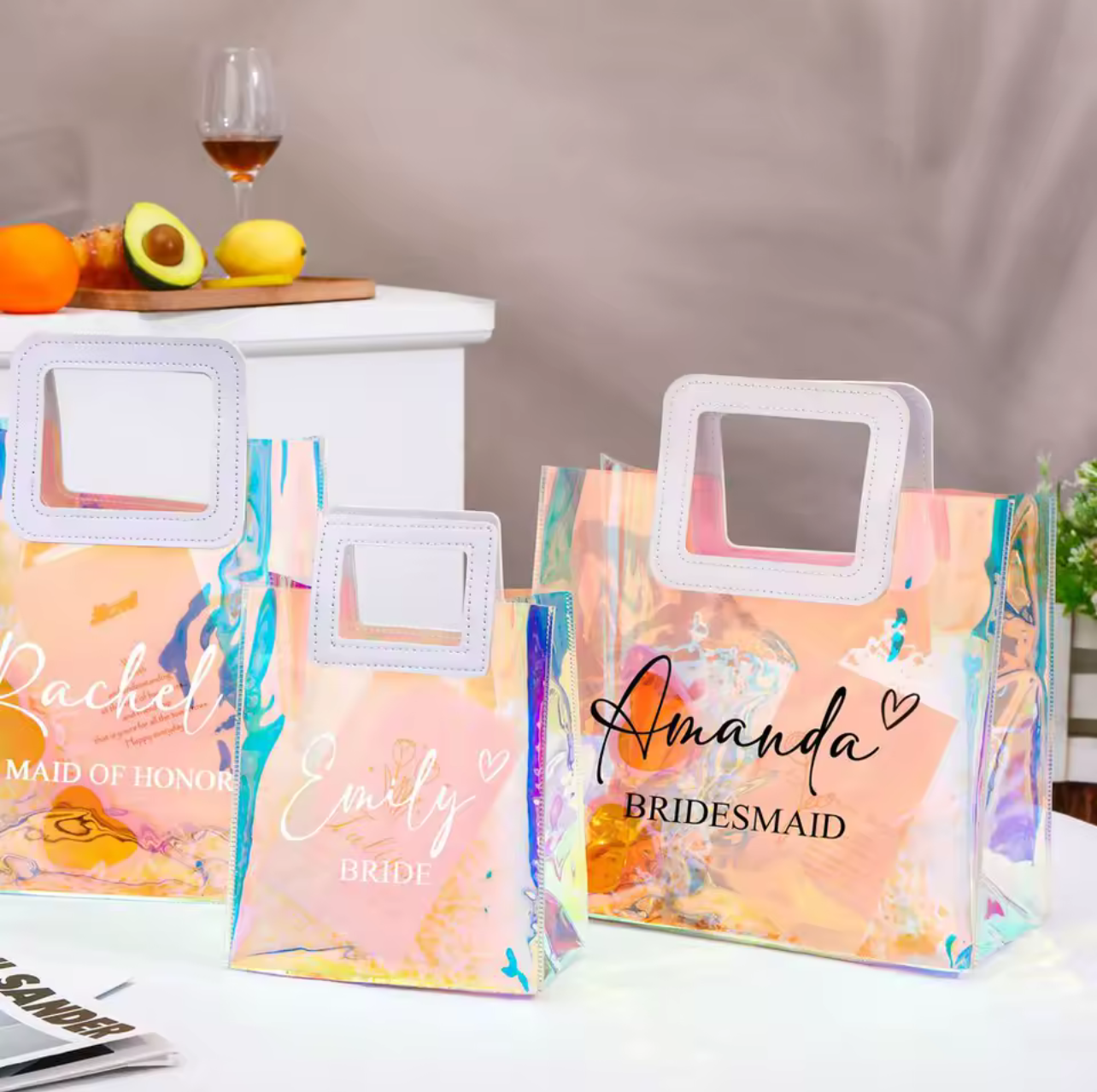 Personalized Clear Gift Bag