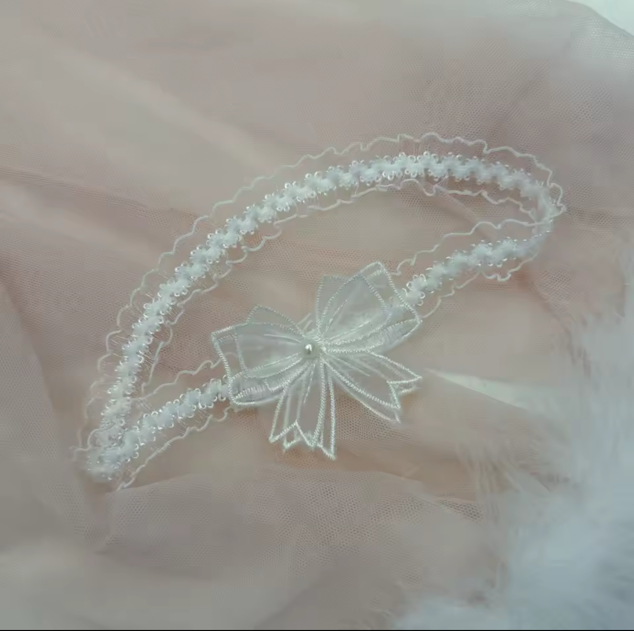 Classic White Butterfly Thigh Leg Garter