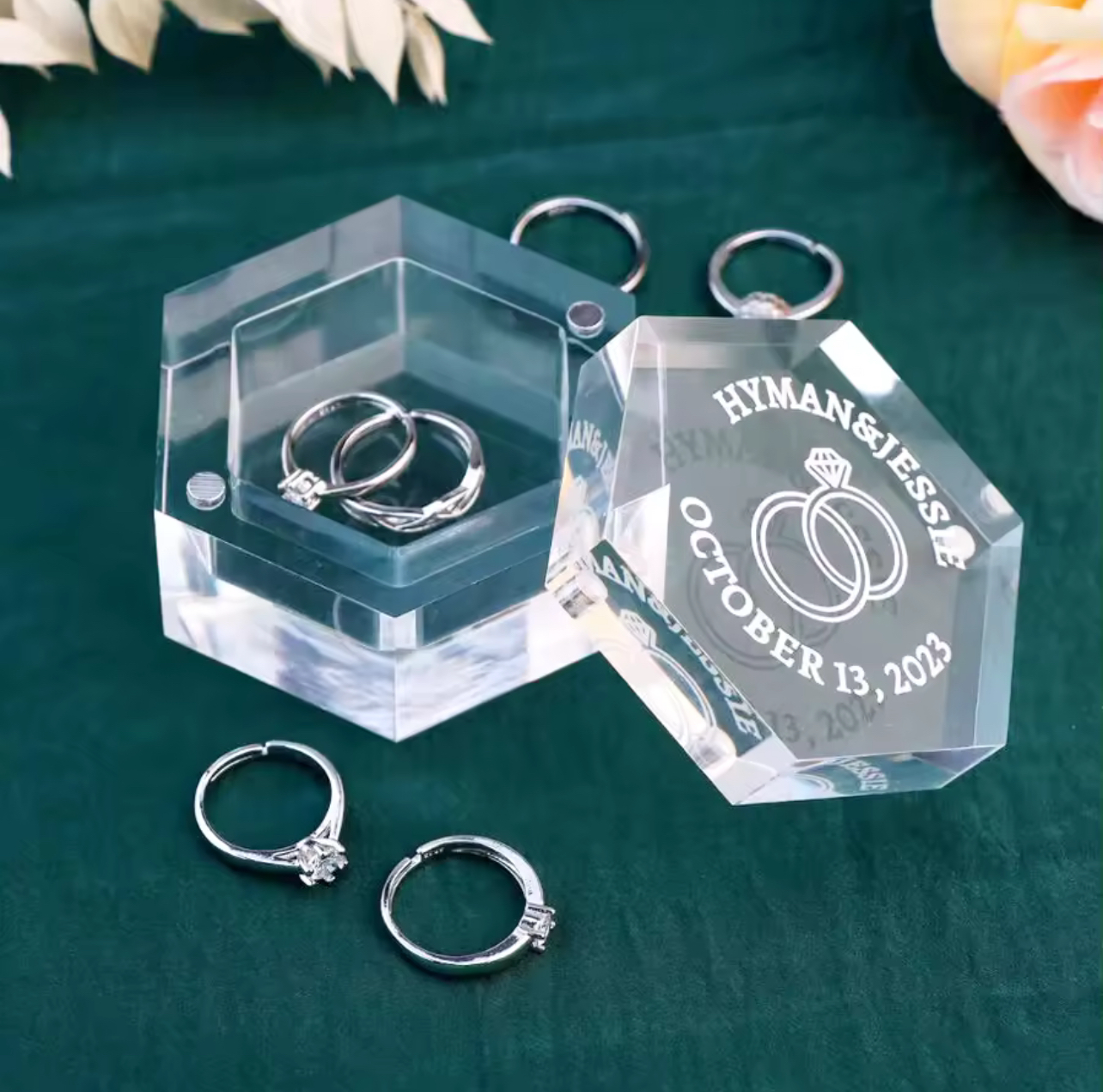 Crystal Cove Ring Box - Personalized