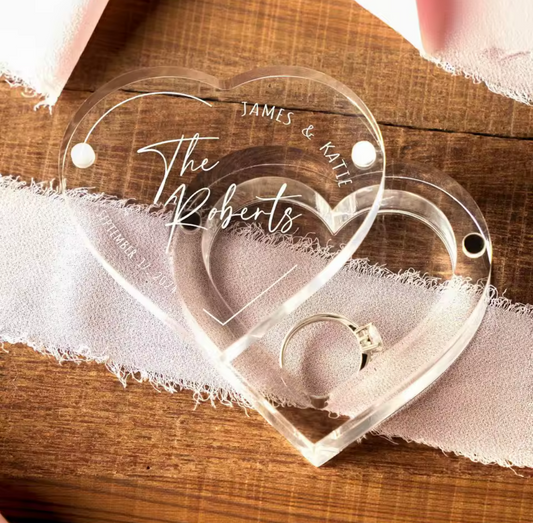 Pure Hearts Ring Box - Personalized