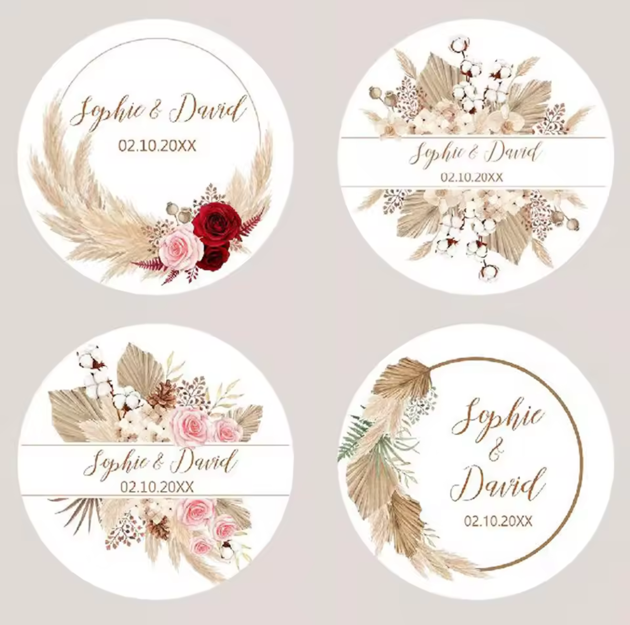 Personalized Stickers - The Whispering Petals (96pcs)