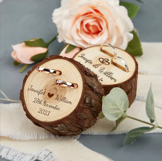 The Rustic Ring Holder - Personalized