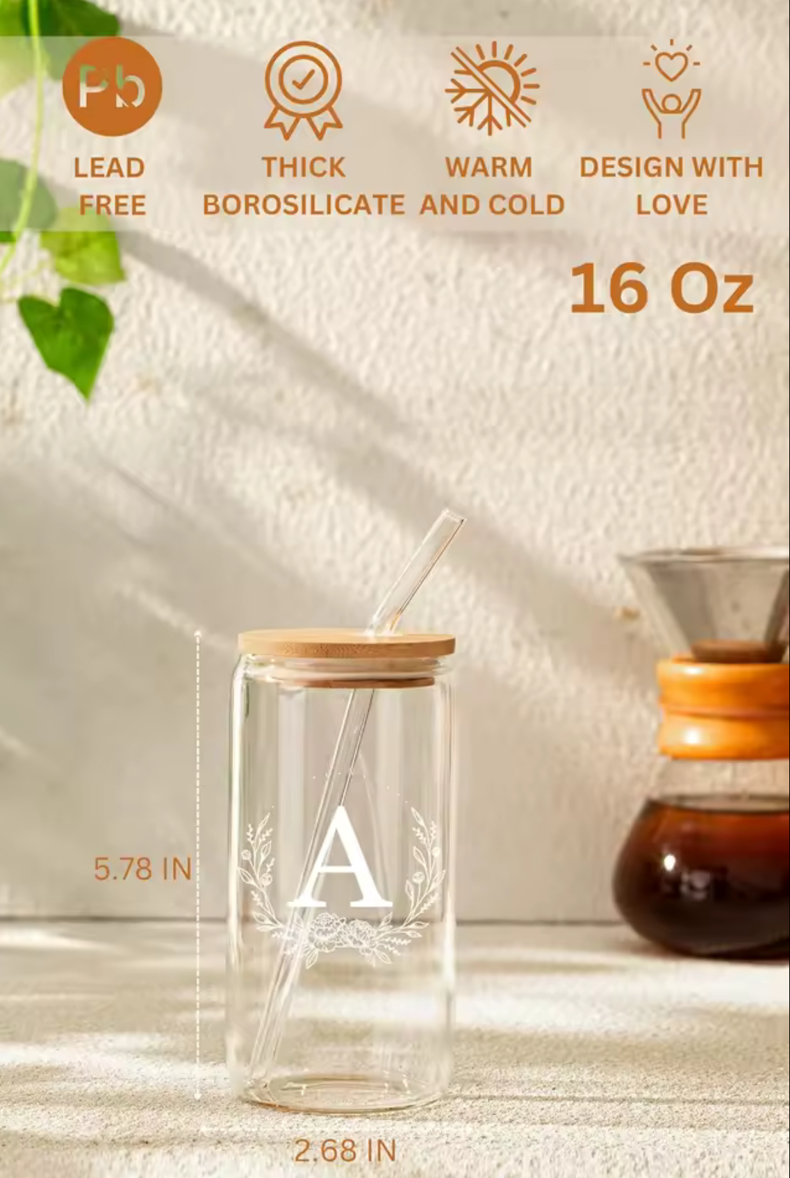 Personalized Glass Tumbler